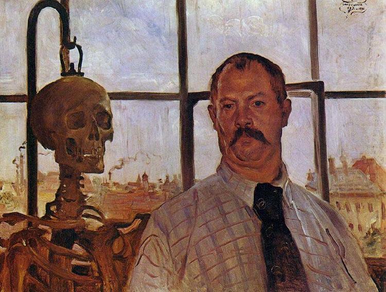 Self-portrait with Skeleton, Lovis Corinth